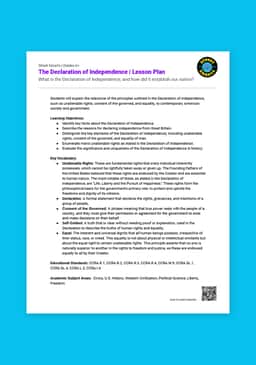 "Street Smarts: The Declaration of Independence" Lesson Plan