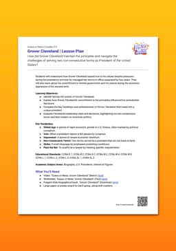"Guess or Mess: Grover Cleveland" Lesson Plan
