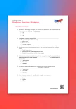 "Leo & Layla: Christopher Columbus" Worksheet