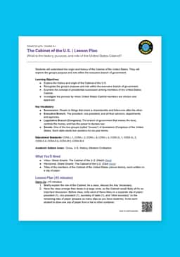 "Street Smarts: The Cabinet of the U.S." Lesson Plan