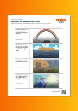 "Otto's Tales: Noah and the Rainbow" Worksheet