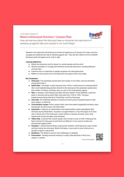 "Leo & Layla: Meet a Holocaust Survivor" Lesson Plan