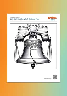 "Otto's Tales: Let's Visit the Liberty Bell" Coloring Page