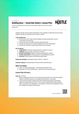 "The Hustle: Building Buzz - The Sweet Bee Sisters" Lesson Plan