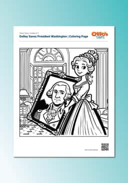 "Otto's Tales: Dolley Saves President Washington" Coloring Page