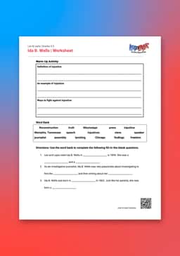 "Leo & Layla: Ida B. Wells" Worksheet