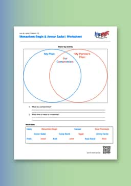"Leo & Layla: Menachem Begin & Anwar Sadat" Worksheet
