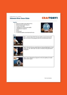 "Craftory: Delaware River Snow Globe" Instructions