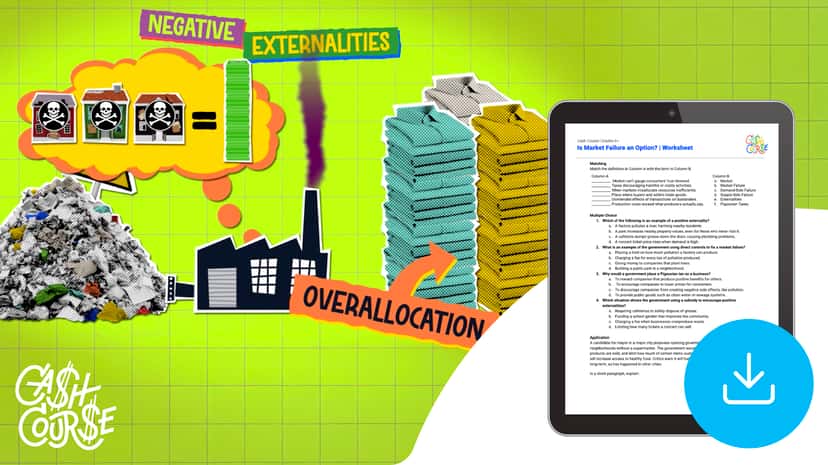 "Cash Course: Is Market Failure an Option?" Worksheet