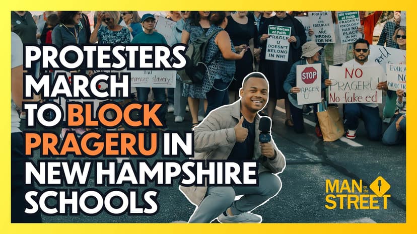 Protesters March to Block PragerU in New Hampshire Schools